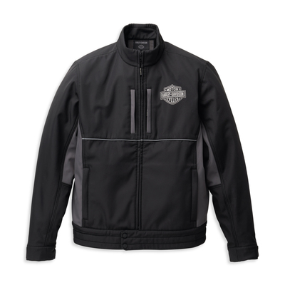 Harley-Davidson Mens Bar &amp; Shield Softshell Jacket - Black Beauty 2