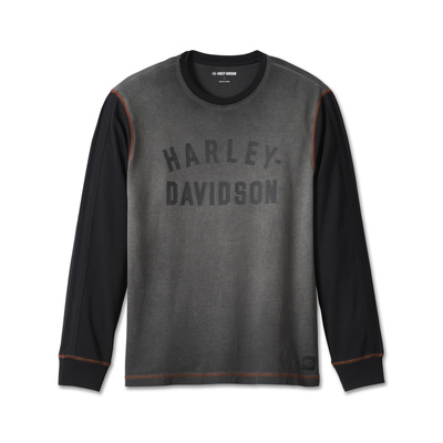 Harley-Davidson Mens Iron Bond Tee - Colorblocked - Light Grey