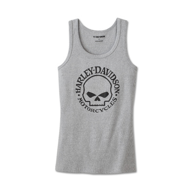 Harley-Davidson Women&#39;s Ultra Classic Skull Tank - Light Grey Heather