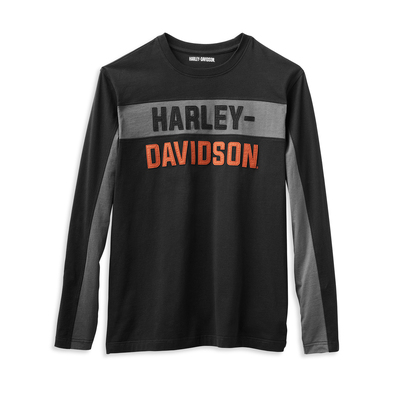 Harley-Davidson Mens Copperblock Block Letter Tee - Colorblocked