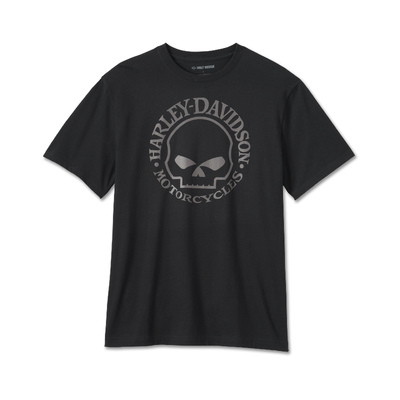 Mens Willie G  Skull Tee - Black