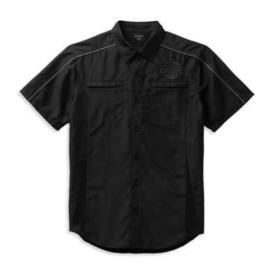 Harley-Davidson Mens Performance B&amp;S Shirt - Black &amp; Grey