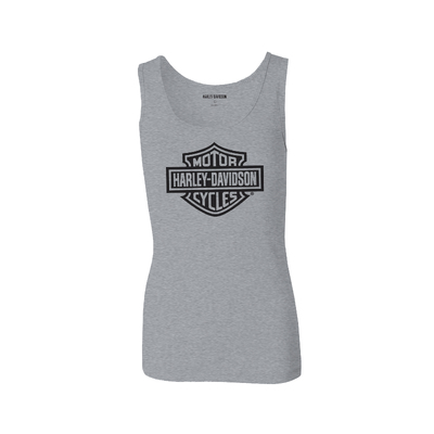 Womens Ultra Classic Bar &amp; Shield Tank - Light Grey Heather - L