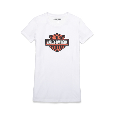 Womens Bar &amp; Shield Graphic Tee - White