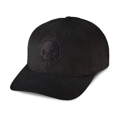 Willie G Skull Stretch Cap - Black