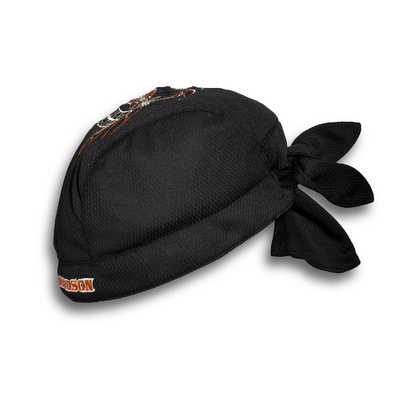 Harley-Davidson Flames Quick Dry Skull Cap - Black