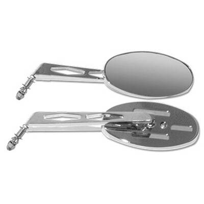 Scorpion Custom Oval Billot Mirrors - Chrome - Short