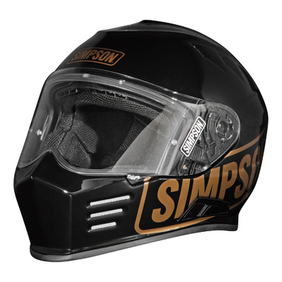 Simpson Ghost Bandit Gold Logo Limited Edition Full Face Helmet - Black