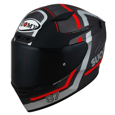 Suomy Track-1 97 ECE 22.06 Helmet - Gunmetal/Red