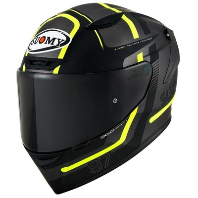 Suomy Track-1 97 ECE 22.06 Helmet - Gunmetal/Yellow