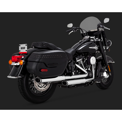 V&amp;H TWIN SLASH CHROME SOFTAIL 18-20 (FITS: HERITAGE + DELUX)